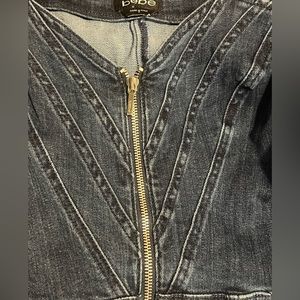 Bebe tie waist denim jumpsuit rita wash